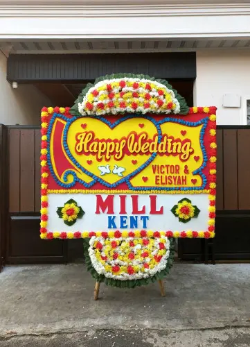Papan Bunga Pernikahan gandasari